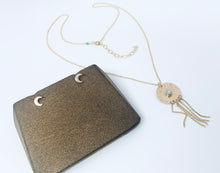 Load image into Gallery viewer, 14kt Gold Filled Crescent Moon Stud Earrings: Textured Minimalist Jewelry
