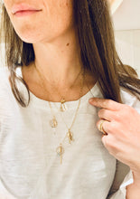 Load image into Gallery viewer, Handmade 14k Gold Filled Aquamarine Necklace: &#39;Just Breathe&#39; Charm
