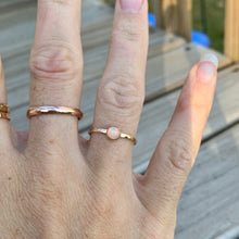 Load image into Gallery viewer, Opal Bezel Ring: Sterling Silver, 14k Gold Filled Stacking Ring

