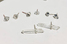 Load image into Gallery viewer, Sterling Silver Herkimer Diamond Stud Earrings: Raw Gemstone Jewelry
