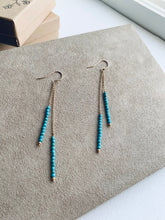 Load image into Gallery viewer, Turquoise Drop Earrings: Gold Filled Dangle Gemstone Jewelry
