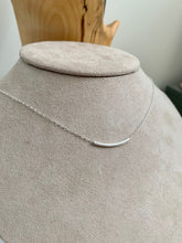Load image into Gallery viewer, Sterling Silver Curved Bar Necklace: Minimalist Layering Jewelry
