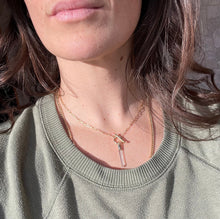 Load image into Gallery viewer, Raw Quartz Crystal Necklace: 14k Gold Filled Talisman Pendant
