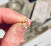 Load image into Gallery viewer, Textured Honeycomb 14kt Gold Filled Stud Earrings: Minimalist Hexagon
