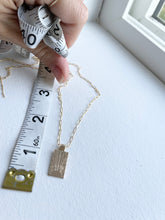 Load image into Gallery viewer, Hand Stamped Sunrise Necklace: 14k Gold Filled Sun Ray Pendant
