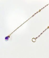 Load image into Gallery viewer, Amethyst Y Lariat Necklace: 14k Gold Filled Gemstone, February Birthstone
