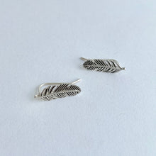 Load image into Gallery viewer, Sterling Silver Feather Ear Climbers: Minimalist Earrings
