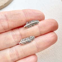 Load image into Gallery viewer, Sterling Silver Feather Ear Climbers: Minimalist Earrings
