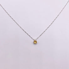Load image into Gallery viewer, Solitaire Citrine Necklace: Sterling Silver Gemstone Choker
