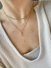 Load image into Gallery viewer, Raw Tourmaline Crystal Necklace: 14k Gold Filled Talisman Pendant

