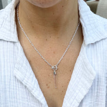 Load image into Gallery viewer, Raw Quartz Crystal Necklace: Sterling Silver Talisman Pendant
