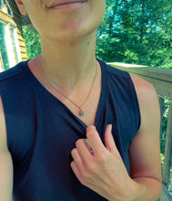 Load image into Gallery viewer, Pyrite necklace, 14k gold filled, Cuban link, minimalist, layering necklace
