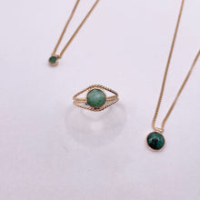 Load image into Gallery viewer, Solitaire Emerald Necklace: 14k Gold Filled Gemstone Choker
