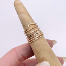 Load image into Gallery viewer, 14k Gold Filled Beaded Ring: Textured Stacking Band
