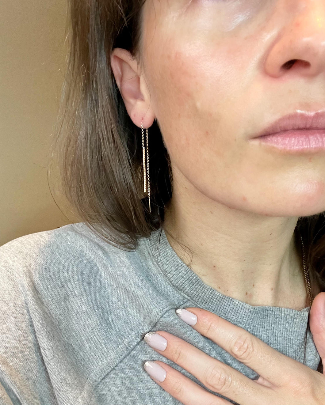 14k Gold Filled Threader Earrings: Elegant Minimalist Style