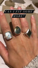 Load and play video in Gallery viewer, Handmade Pyrite Statement Ring: Sterling Silver Solitaire
