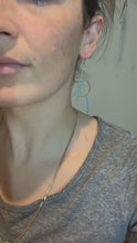 Load and play video in Gallery viewer, Turquoise Drop Earrings: Gold Filled Dangle Gemstone Jewelry
