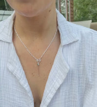 Load and play video in Gallery viewer, Raw Quartz Crystal Necklace: Sterling Silver Talisman Pendant
