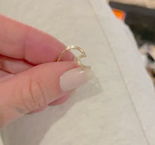 Load and play video in Gallery viewer, Textured Wave Ring: 14k Gold Filled Stacking Ring
