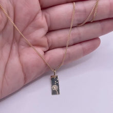 Load and play video in Gallery viewer, Hand Stamped Dandelion Necklace: 14k Gold Filled Wish Pendant
