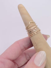Load and play video in Gallery viewer, 14k Gold Filled Beaded Ring: Textured Stacking Band
